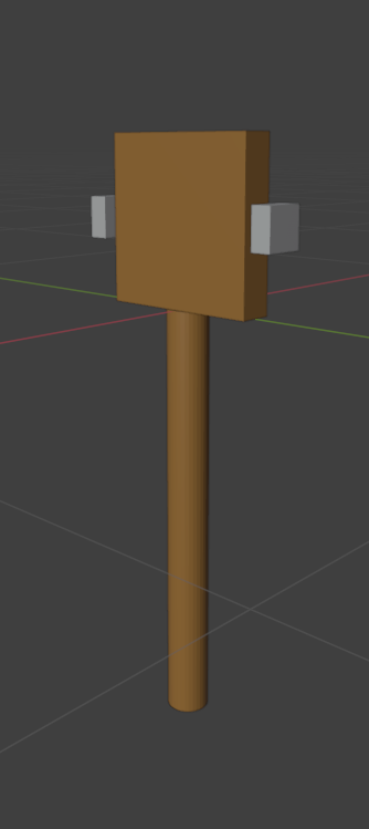 BlenderLLM generated hammer mesh
