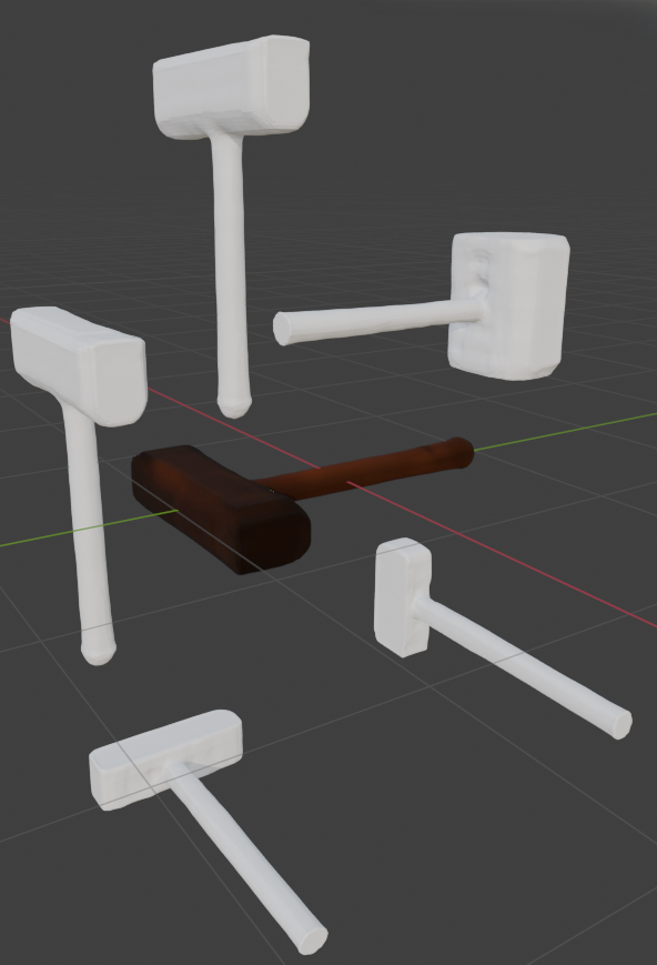 Shap-E generated hammer mesh